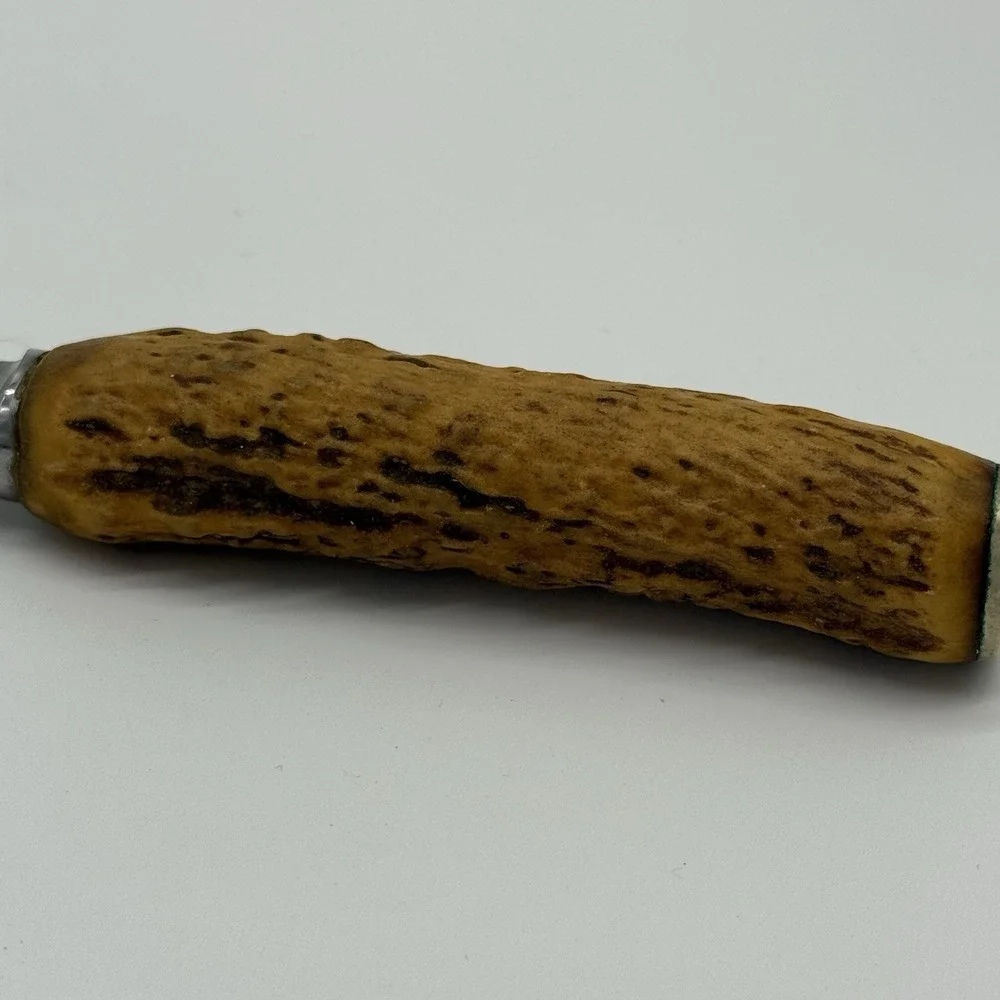 W.R. Humphreys & Co Antler Handle 2pc Carving Set Knife & Fork Sheffield England